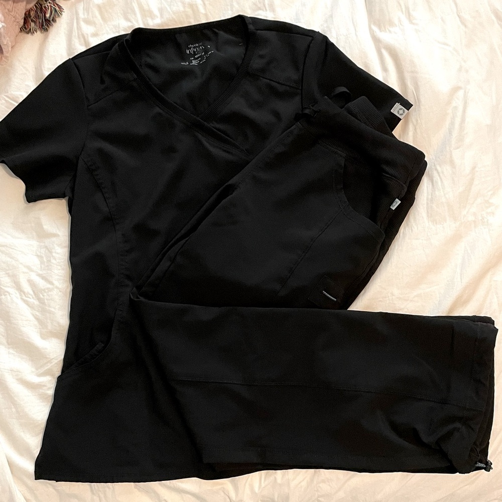 Cherokee Infinity Scrubs ( XS Top and XS Petite Pants)